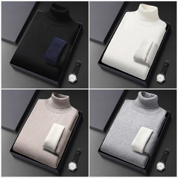 Męski sweter zimowy z golfem 💥 M-4XL✨