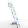 [US Local Warehouse] Ceiling Mount Attic Ladder Hidden Retractable Loft Ladder W/Pull Rod (Blue)