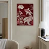 Lotusfisch-DIY-Perlenpunktgem&auml;lde mit Rahmen Perlenkunstgem&auml;lde 30x40 cm Wohnkultur
