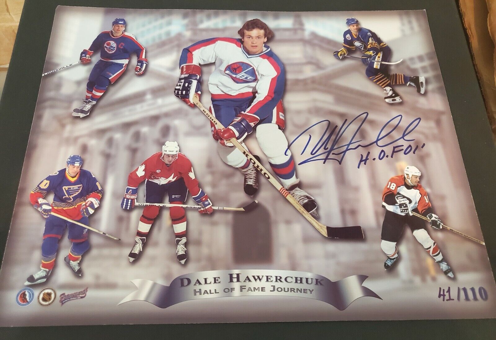 Signed 11x14 DALE HAWERCHUK HOF 01