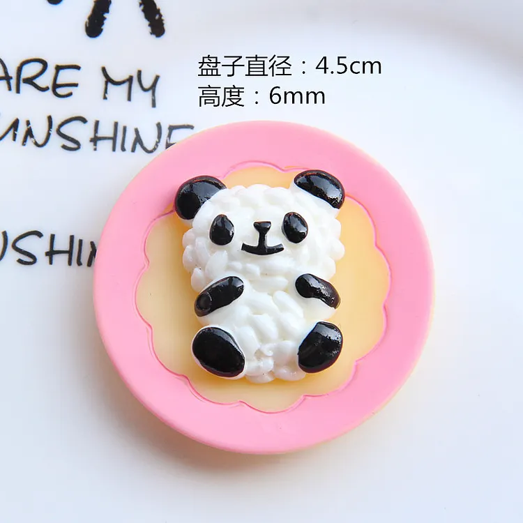 Mini Panda Rice Ball DIY Resin Charms