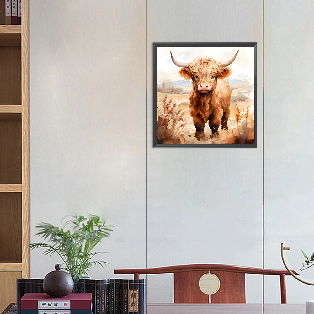 Diamond Painting - Full Round Drill - Highland Yak(Canvas|30*30cm)