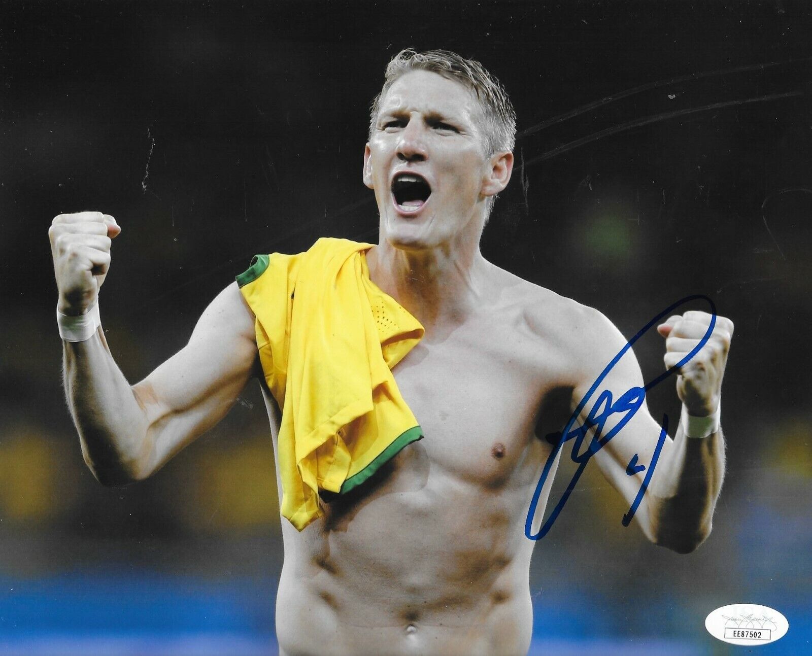 Bastian Schweinsteiger Fire Bayern signed Germany World Cup 8x10 Photo Poster painting 2 JSA