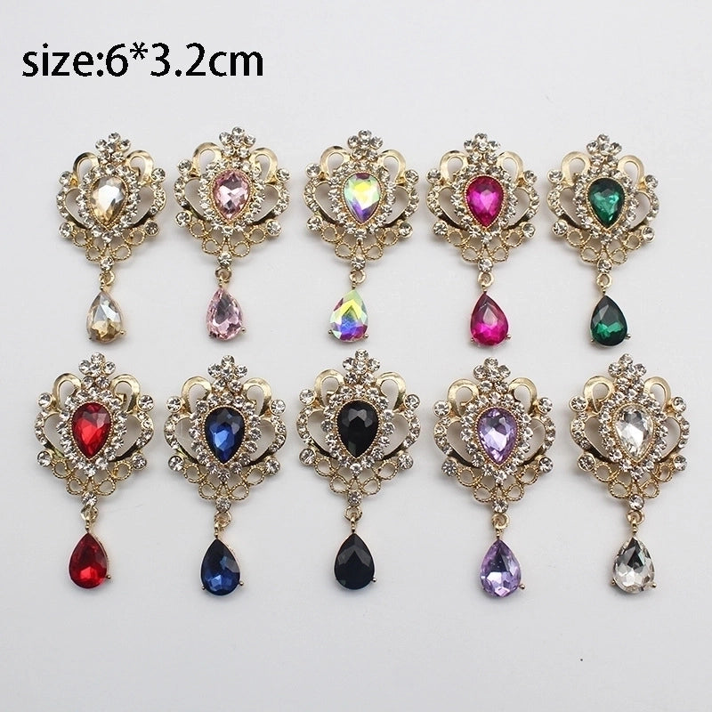Minimalist Pin Water Droplets Alloy Inlay Rhinestones Unisex Brooches
