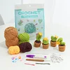 4Pcs Potted Plants Crochet Kit DIY Crochet Starter Kit Crochet Set for Beginners