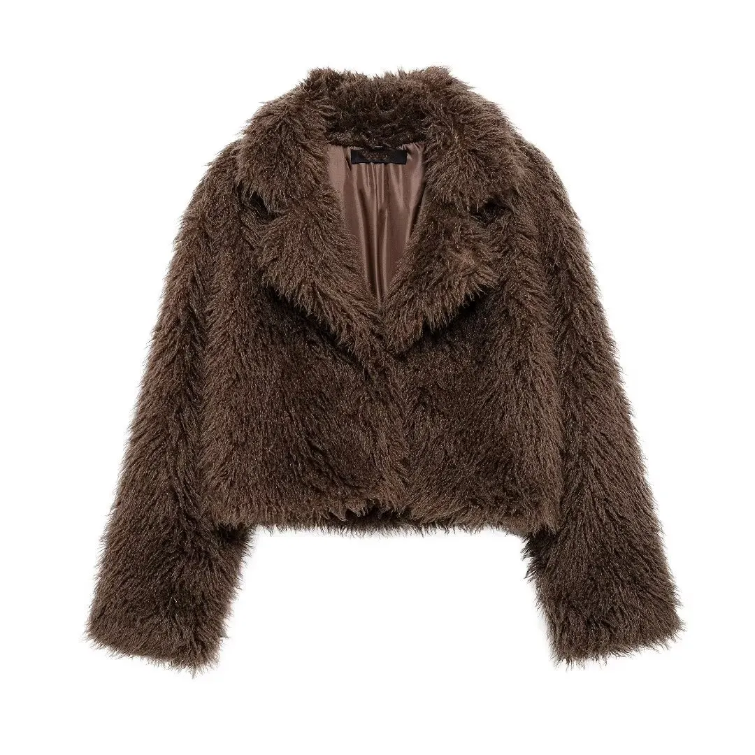 Nigikala Nigikala Women's Winter New Fashion Environmentally Friendly Artificial Fur Short Coat D69135