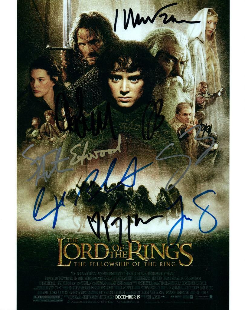 Lord of Rings Cast Mortensen Bloom + 7 autographed 8x10 Picture signed Photo Poster painting COA