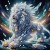 DIY Partial Special Shaped Drill Diamond Painting-Lion