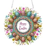 DIY Easter Egg Wreath Acrylic Special Shape Diamond Painting Hanging Pendant