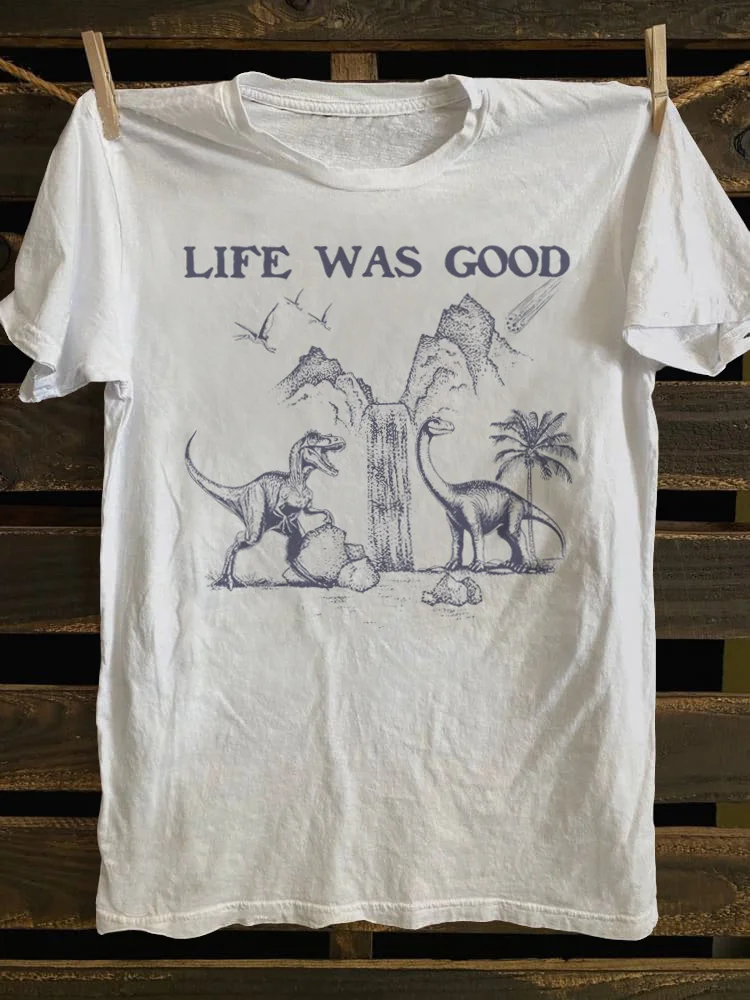 Teecade Teecade Ife Was Good Dinosaur T-shirt