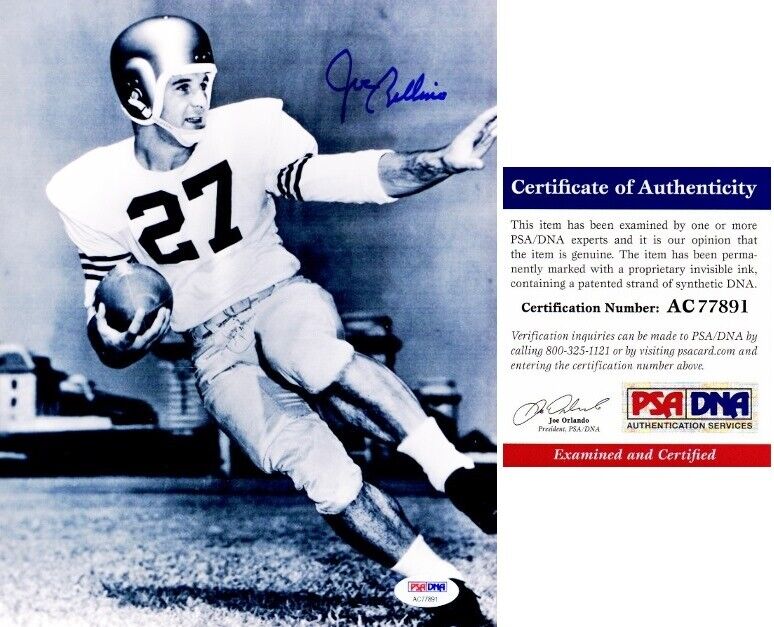 Joe Bellino Signed Auto Navy Midshipmen 8x10 Photo Poster painting - Deceased 2019 - PSA/DNA COA