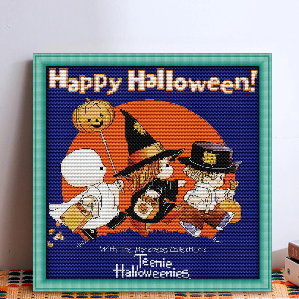 11CT Full Stamped Cross Stitch - Brown Bear Mother Child(Canvas|45*45CM) - Eco-Friendly Cotton Thread