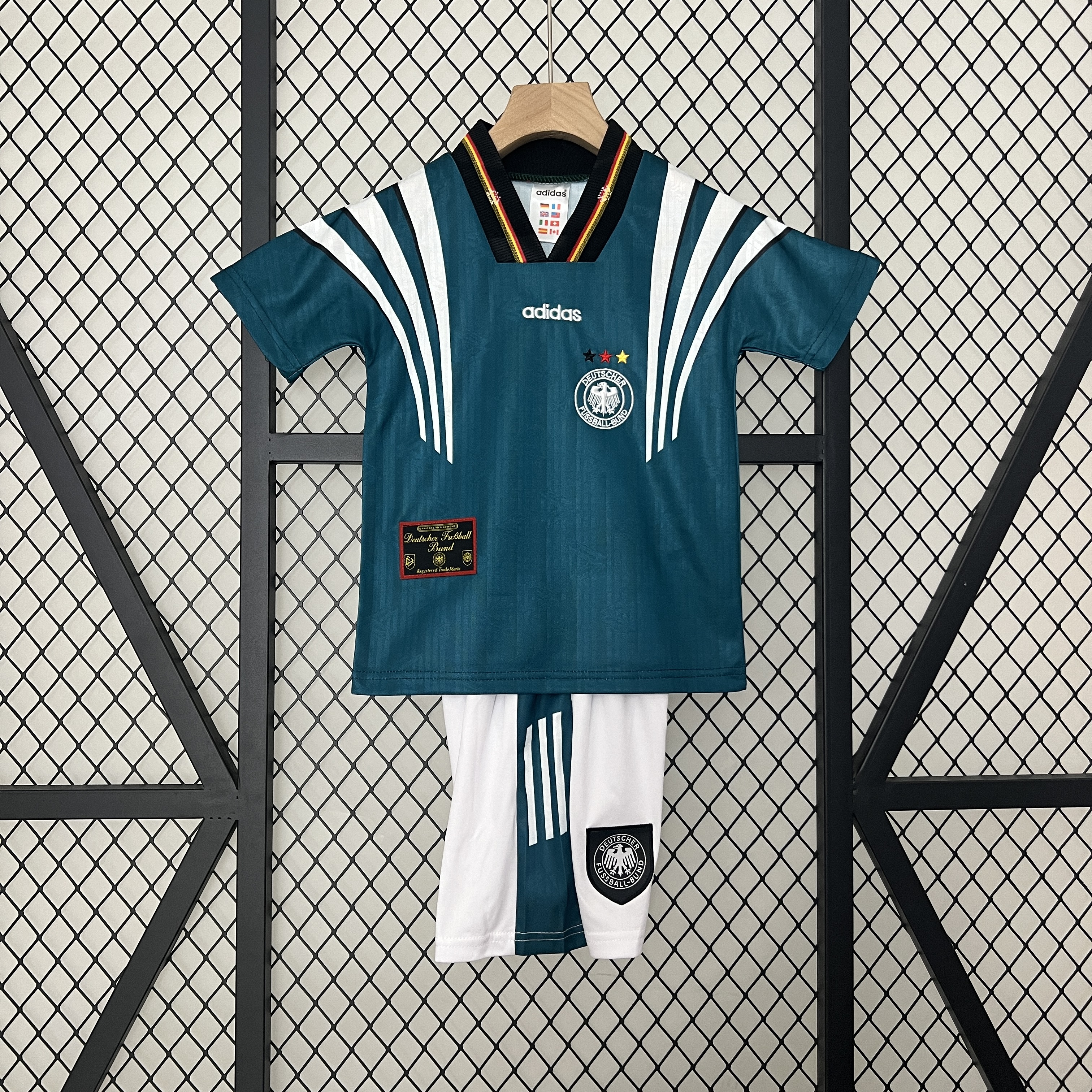 Retro Germany 1996 Away Stadium Kids Kit