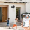 Caméra de sécurité sans fil 1080P avec vision nocturne et détection de mouvement