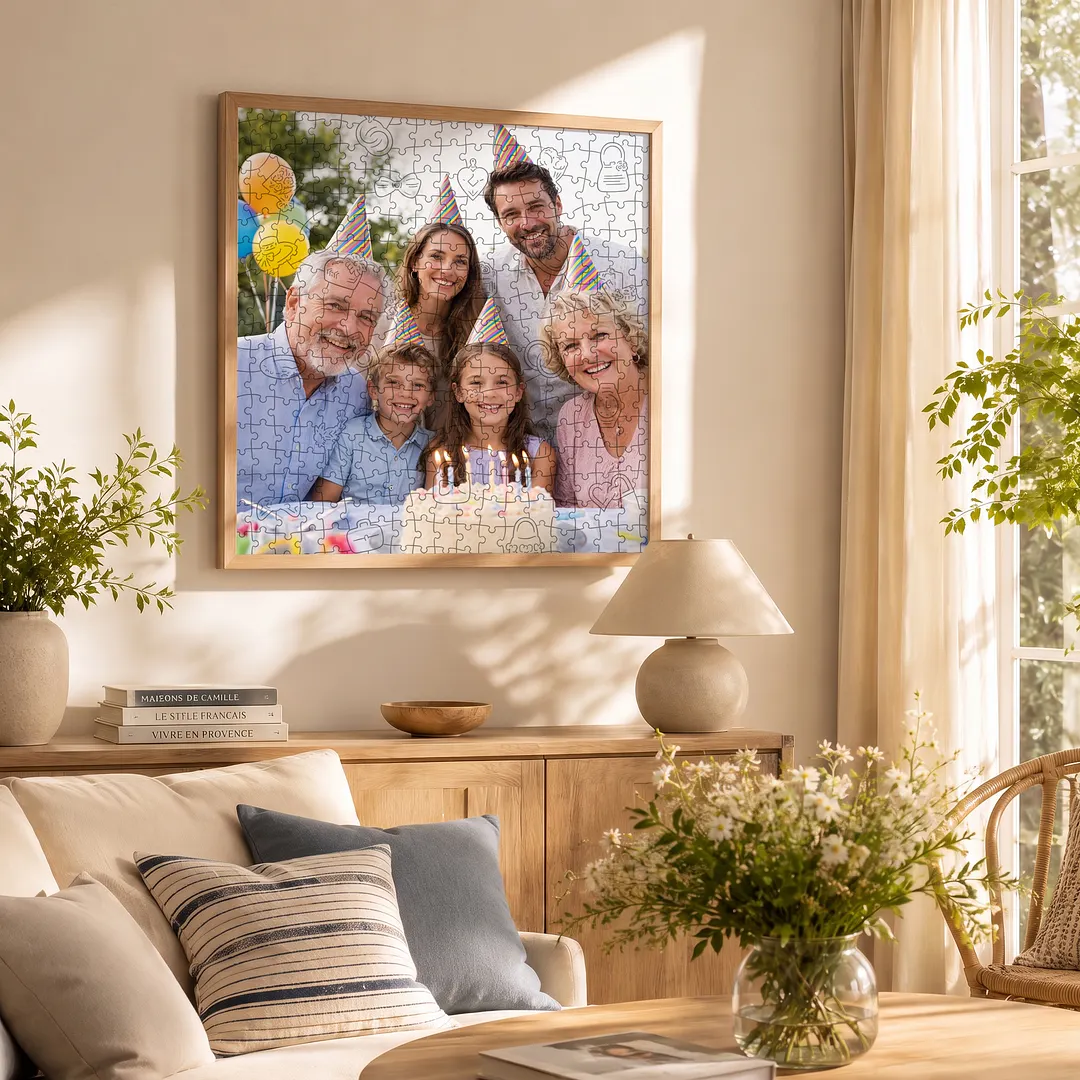 Upload photo custom wooden jigsaw puzzle
