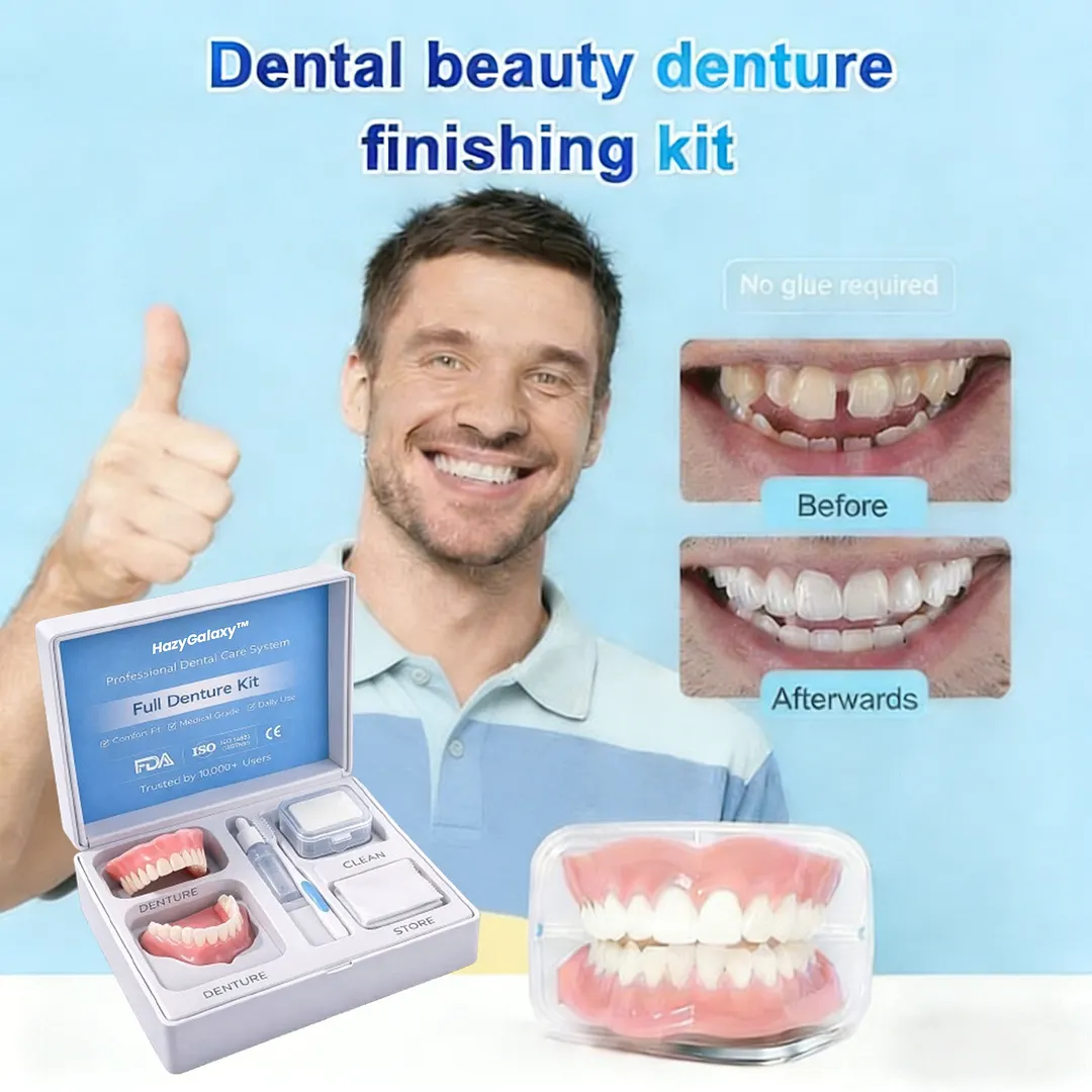 💥 ENDS TODAY 80% OFF🔥 HazyGalaxy&trade; Custom-Fit Dentures 🦷Smile with Confidence