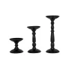 Minimal Black Metal 3PCS Candle Holders Set Home Event Table Decor