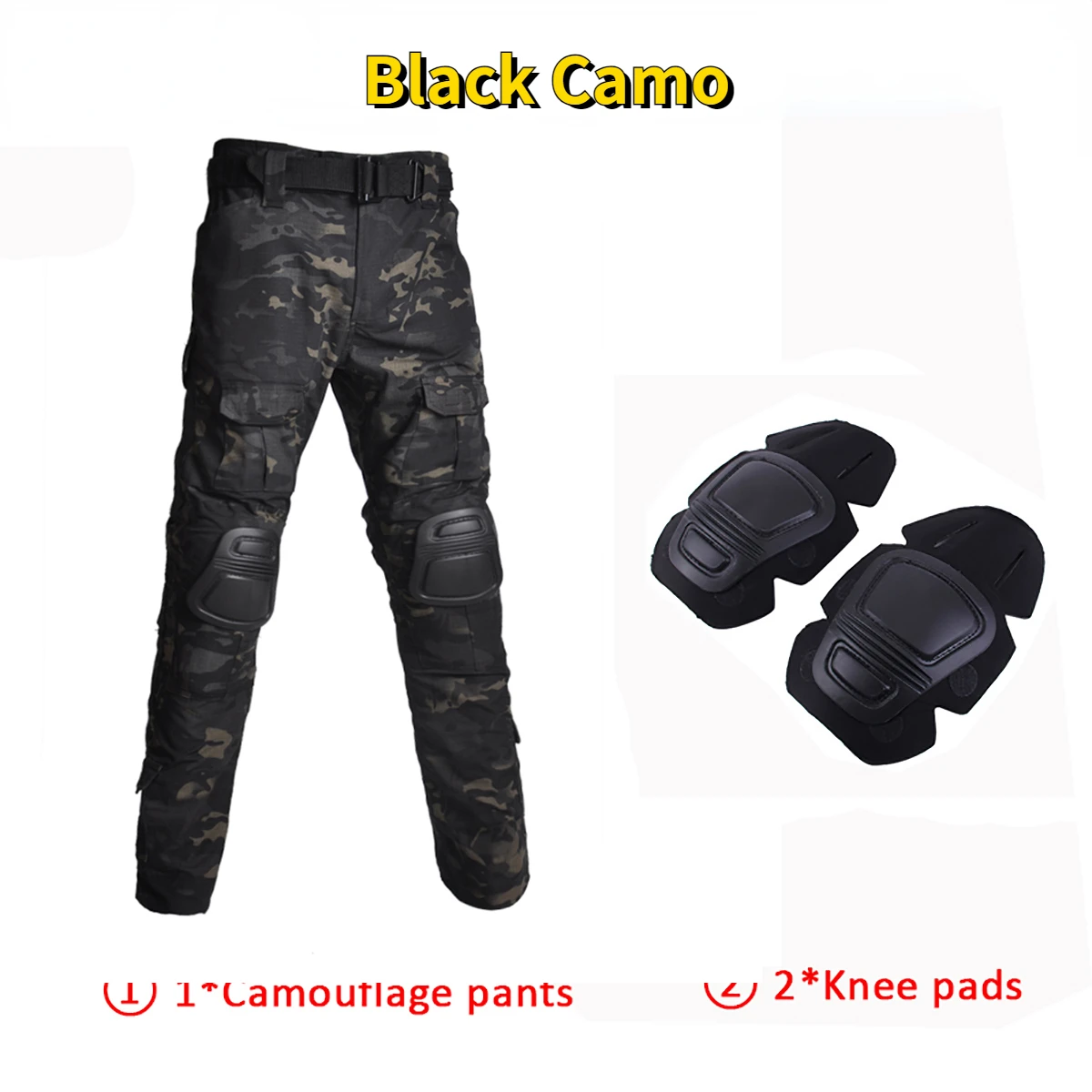 Thingsroom Camo Tactical Pants – Wear-resistant Hiking Pants for Men | Men Pants Fashion Trousers  