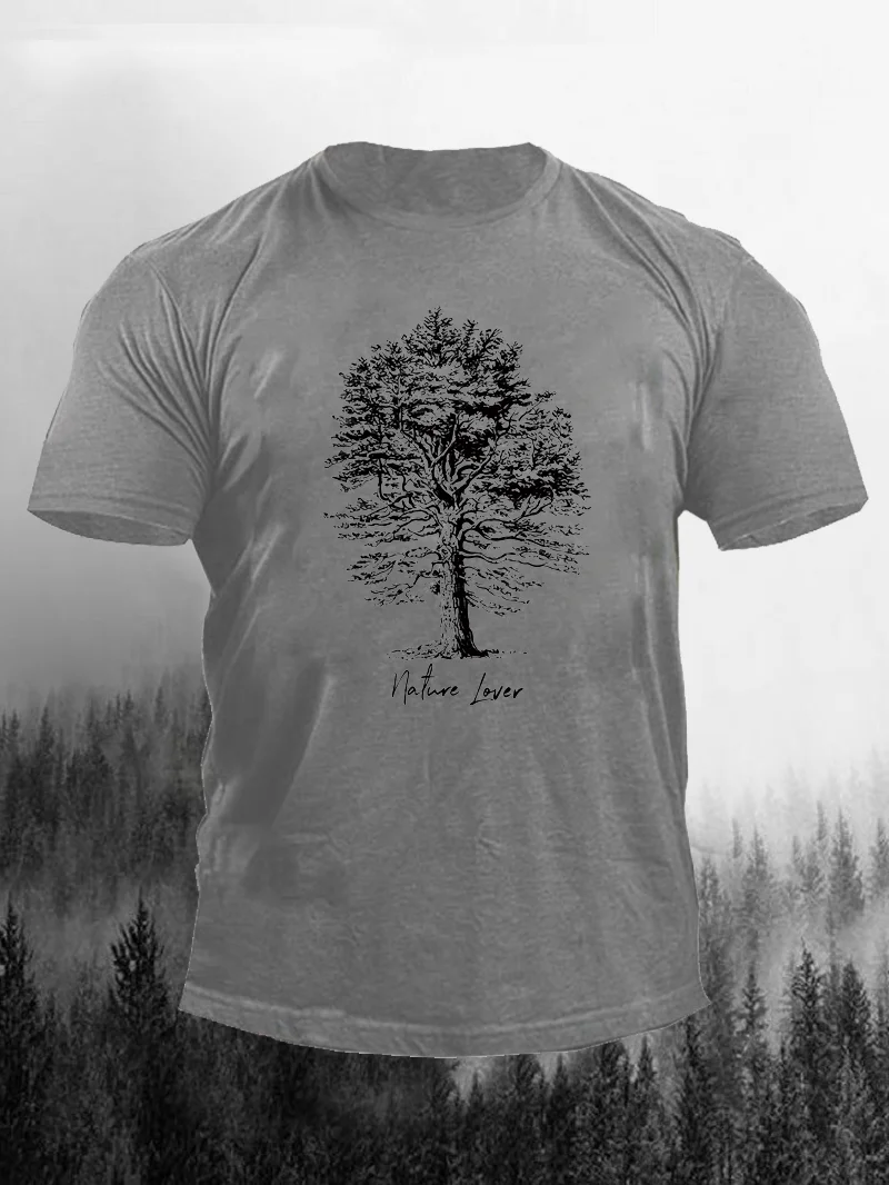 Nature Lover Tree Printed T-Shirt in  mildstyles
