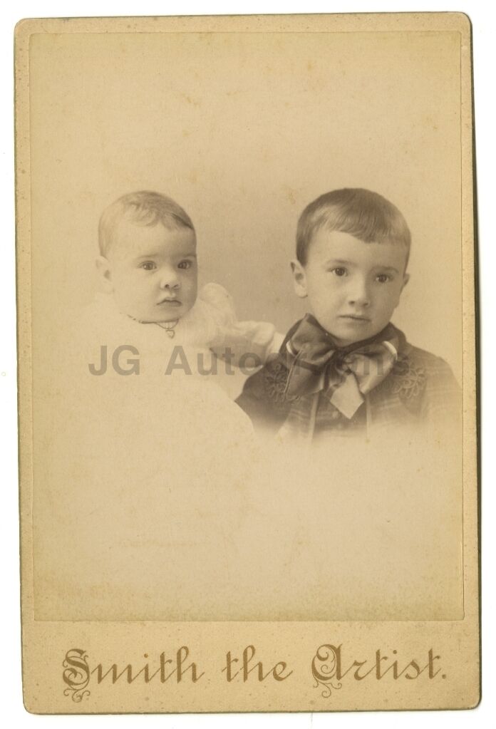 19th Century Children - 19th Century Cabinet Card Photo Poster painting - Smith the Artist