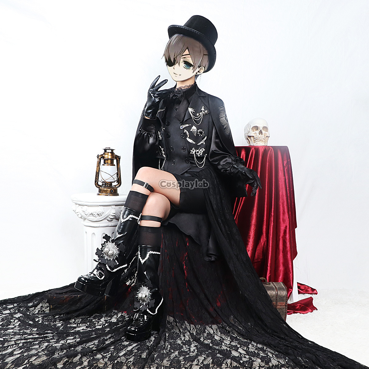 Black Butler Ciel Phantomhive 15th Anniversary Cosplay Costume Outfit