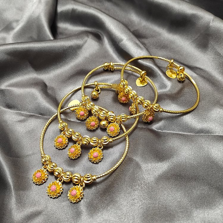 Baby Bangles Dubai Gold Color Baby Bangles For Baby Kids Girls