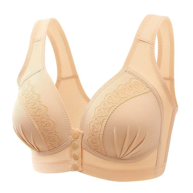 BUY 1 GET 1 FREE (Add 2 To Cart)  Front Button Breathable Skin-Friendly Cotton Bra