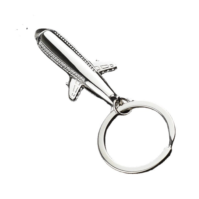 Elegant Minimalist Airplane Zinc Alloy Unisex Women’s Keychain