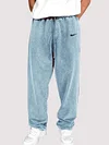 Distressed Cotton Relaxed Men's Lounge Pants