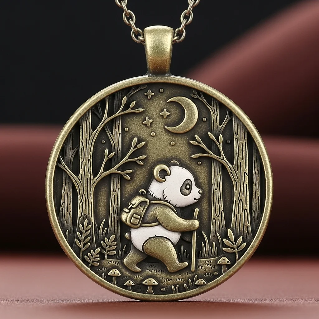 Vintage Storybook Journey Necklace - Moonlit Forest Animal Pendants