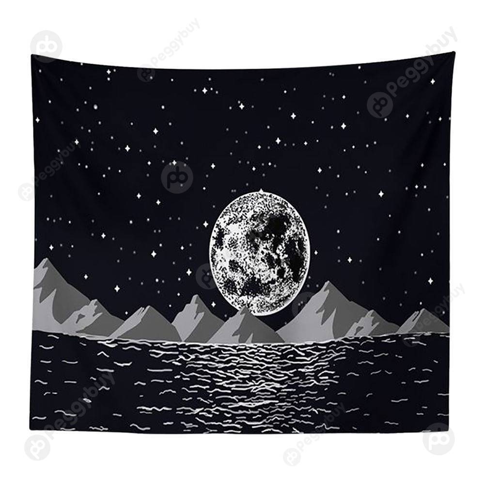 

Moon Printed Wall Hanging Tapestry Floor Carpet Bedspread Beach Mat (03 L, Moon10 l, 501 Original