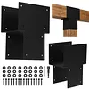 [US Local Warehouse] 2 Pack Pergola Brackets 6x6 (Actual 5.5x5.5in) Posts Caps Tie Brackets Galvanized Steels Gazebo Hardware Kit for Gazebos Deck & Porch Post To Beam