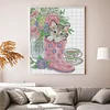 Kitten In Rain Boots-14CT Stamped Cross Stitch 28*33cm/11.02*12.99in
