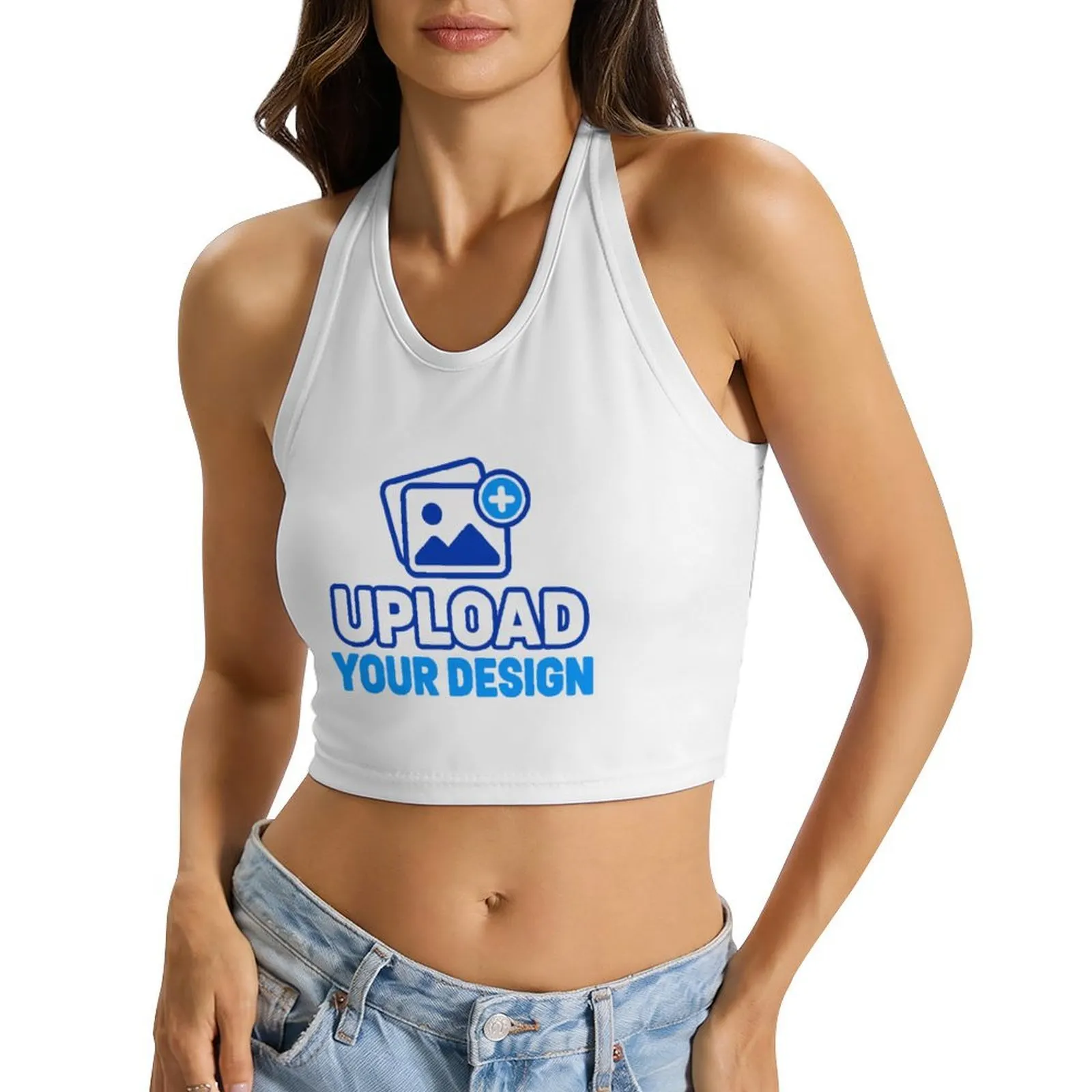 Halter Tie Tank Top custom product view 9