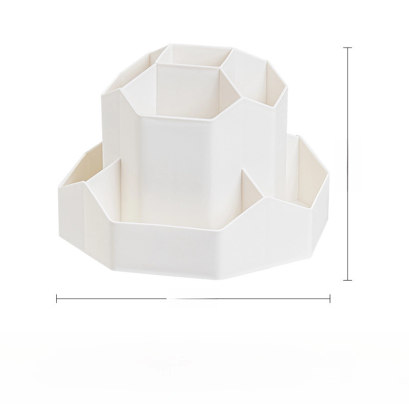 Original Large Capacity Plastic Rotating Pen Holder Storage Box Office Desktop Stationery Organizer Luxury