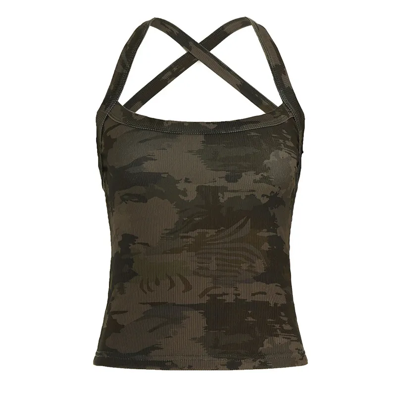 Camouflage Slim Knit Cami Top
