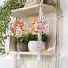 2pcs Flower Cat Diamond Painting Double-sided Crystal Window Suncatcher Craft Set Birthday Gifts Home Garden Decor Hanging Kit