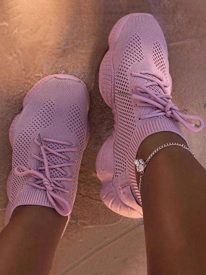 Breathable Lace-Up Sneakers