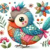 Colorful Bird-11CT Stamped Cross Stitch 40*40cm tapestrymarket