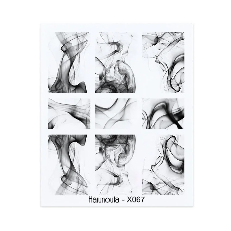 Harunouta Spring Water Nail Decal And Sticker Flower Leaf Tree Green Simple Summer DIY Slider For Manicuring Nail Art Watermark