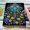 DIY Diamond Art Diary Book Journal Notebook 60 Pages A5 Diary (Flower Cross)