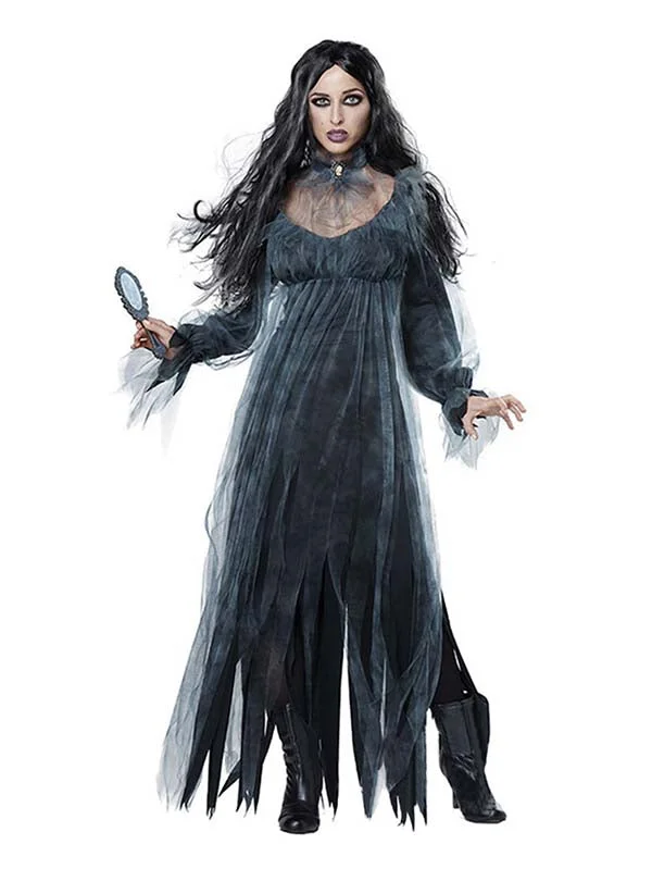 Women's Bloody Ghost Bride Dress Halloween Costume-elleschic