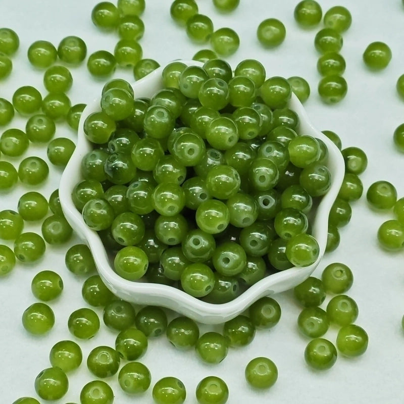 50 PCS/Package Diameter 4mm Diameter 6 Mm Glass Round Beads