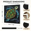 Framed Turtle - DIY Button Art Painting Kit for Creativity DIY Pearl Dot Crafts for Gift Home Wall Decor 30*30CM