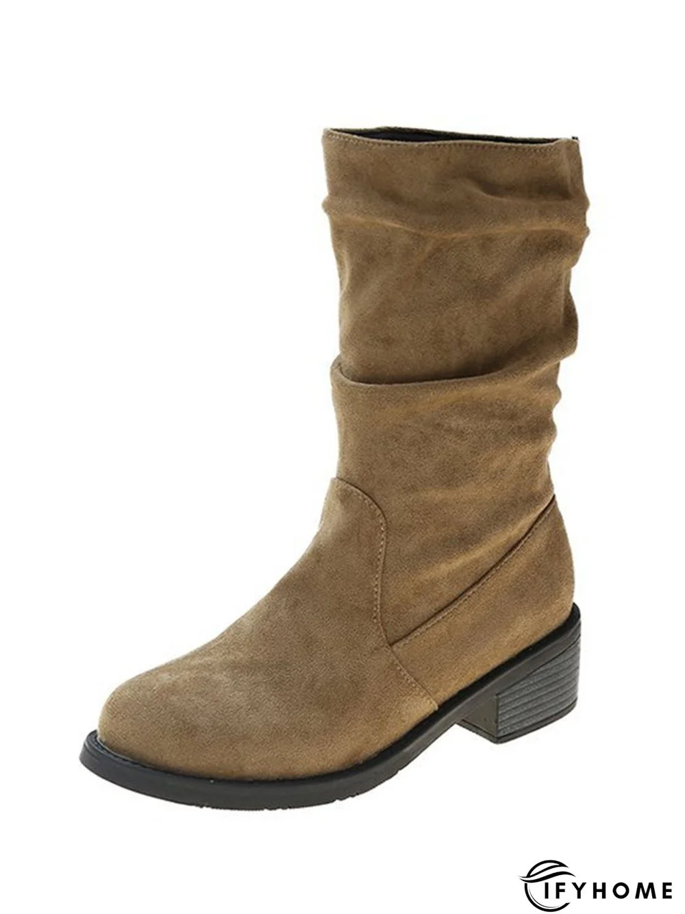 Faux Suede Slip On Slouchy Boots | IFYHOME