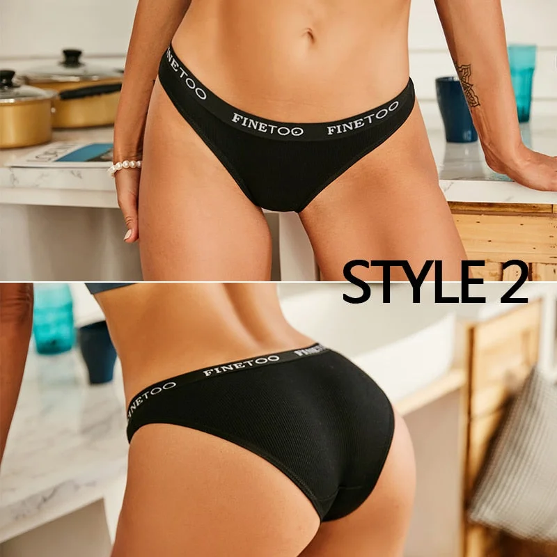 FINETOO Cotton Brazilian Panties Women M-XL Low-Rise Underwear Ladies Soft Underpants Female Panty Lingerie Cotton Panties 2021