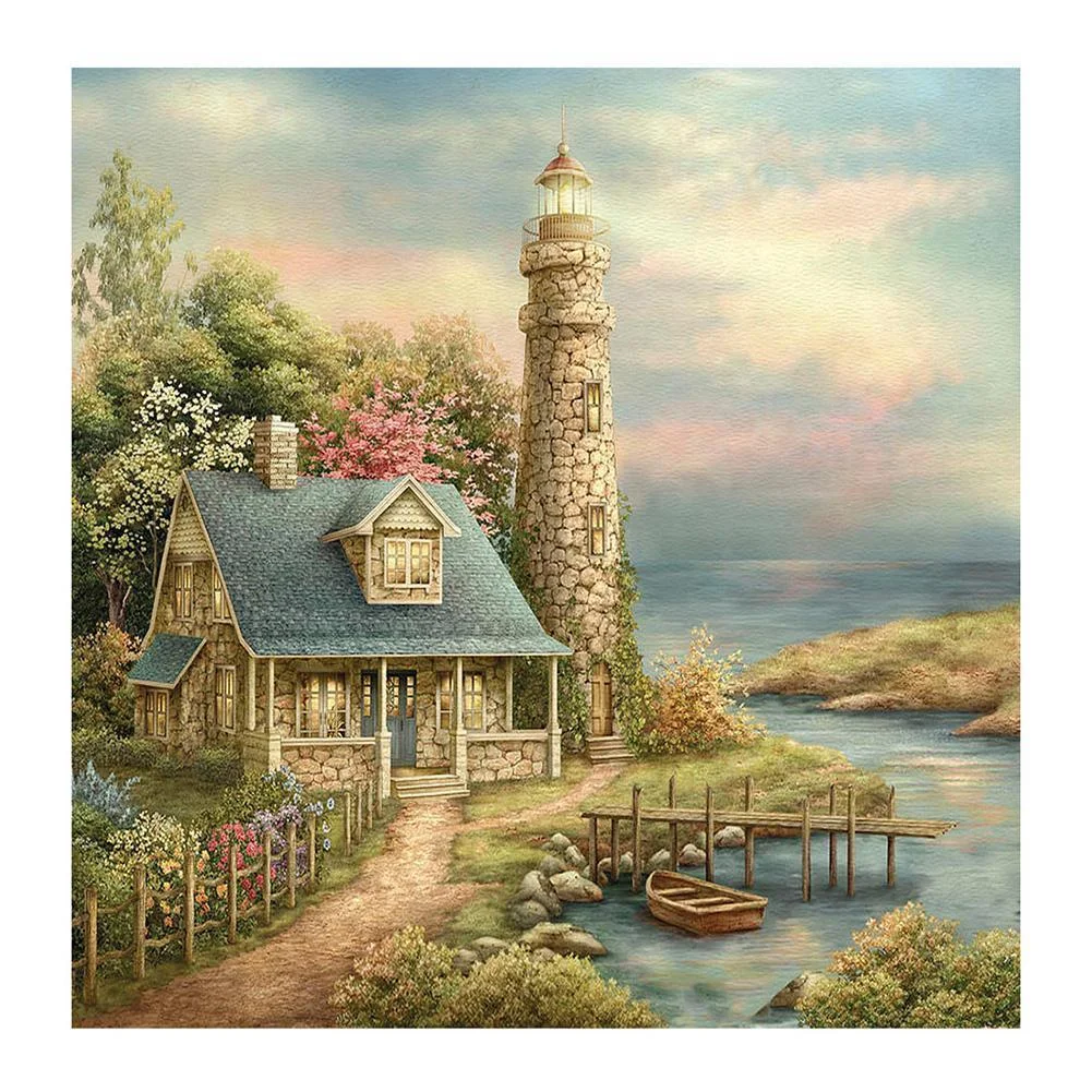 Diamond Painting - Full Round Drill - Lighthouse View(30*30cm)