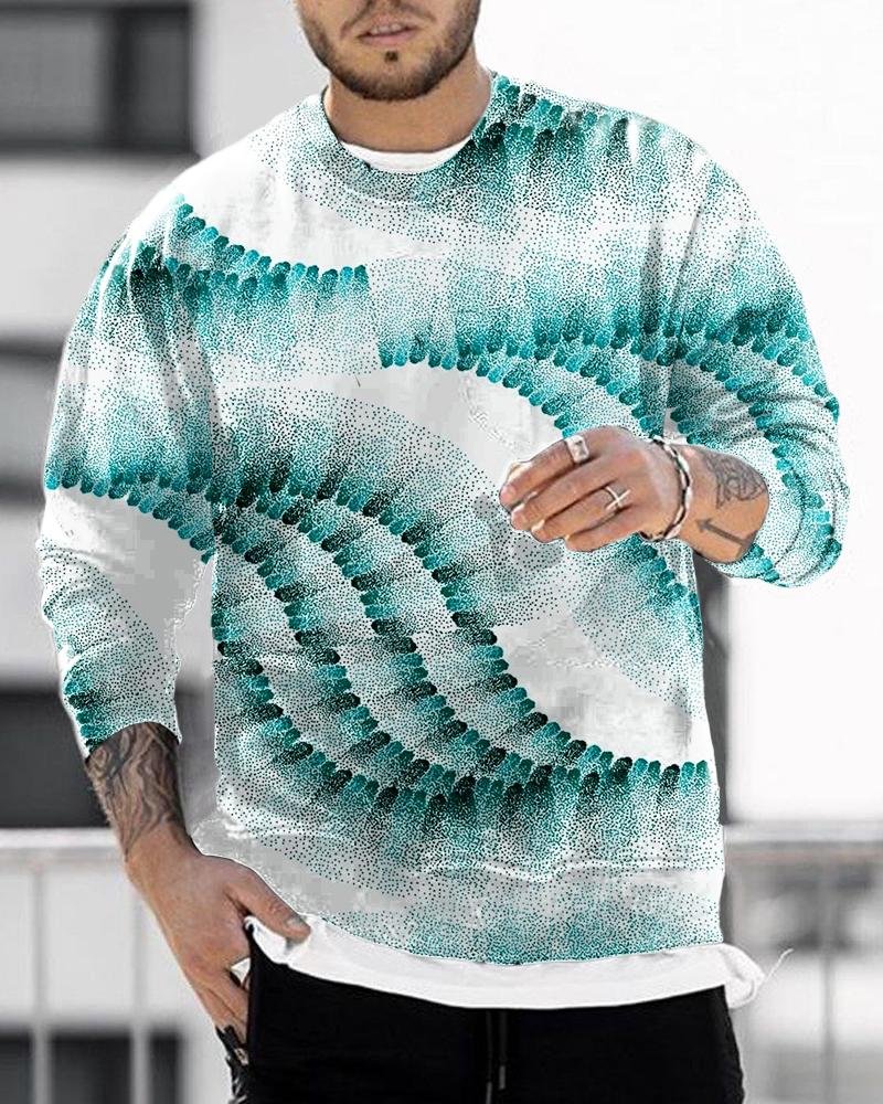 Men's casual abstract printing Hoodies