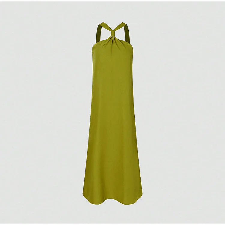 Cross Halter Split Maxi DressAugust Lemonade Cross Halter Split Maxi DressAugust Lemonade
