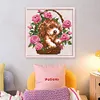 【Limited Stock Sale】Puppy With Flower Basket-Partial 9CT Stamped Cross Stitch Bead Embroidery 18*18cm tapestrymarket